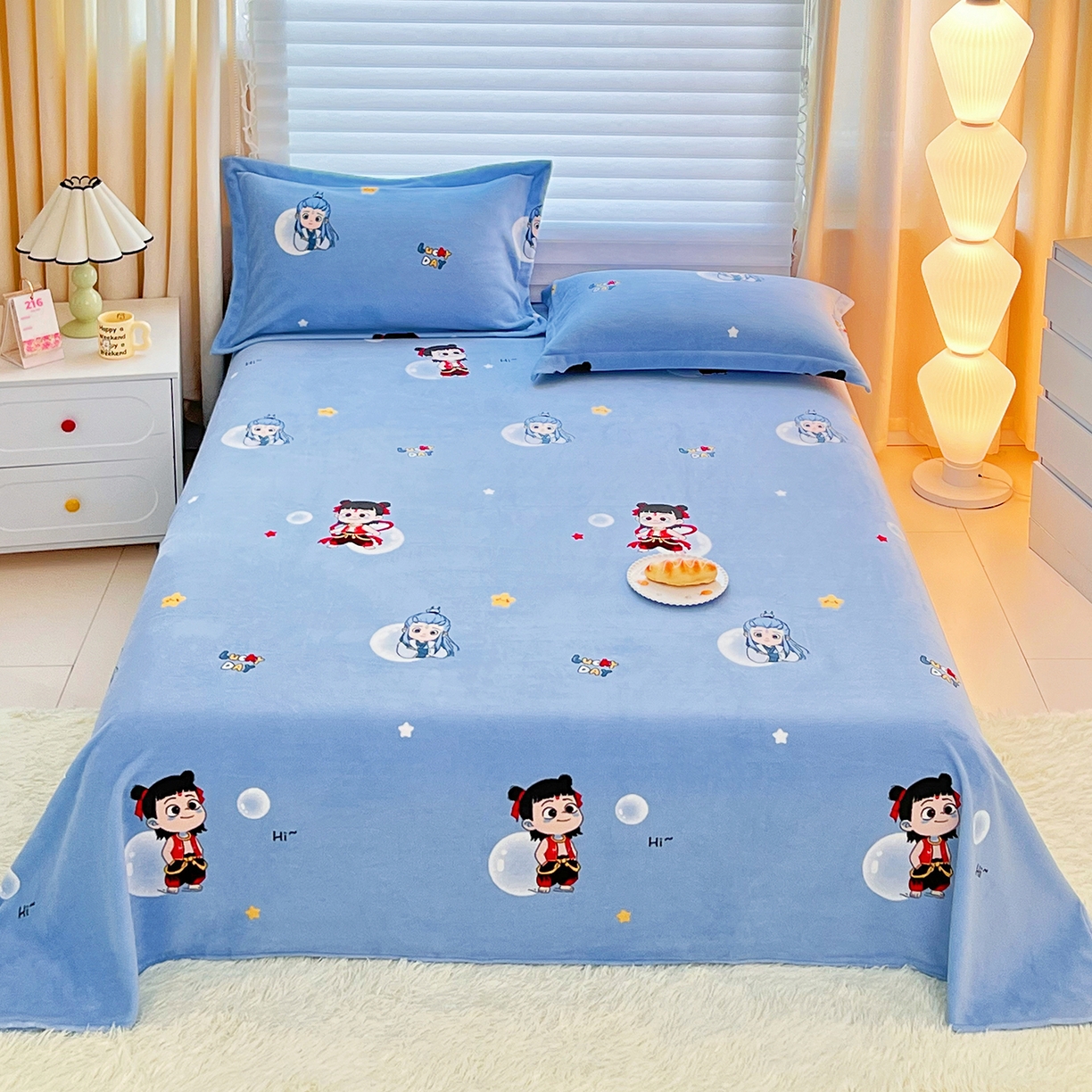 91家纺网 家纺一手货源 找家纺 （总）锦罗绣 2025新款230克牛奶绒印花单床单