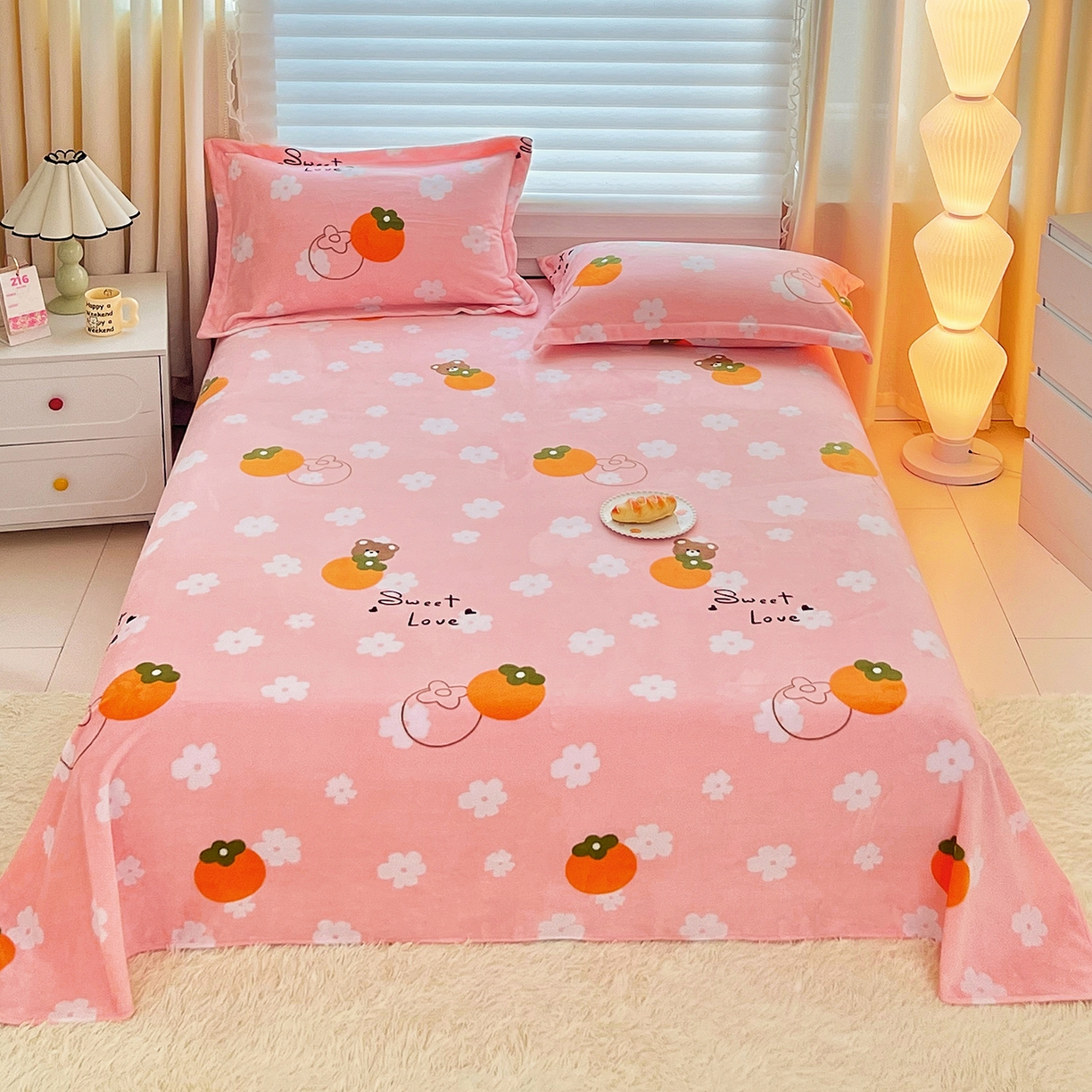 91家纺网 家纺一手货源 找家纺 （总）锦罗绣 2025新款230克牛奶绒印花单床单