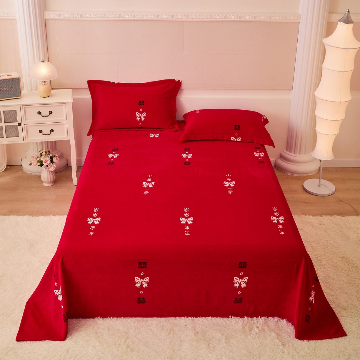 91家纺网 家纺一手货源 找家纺 （总）锦罗绣 2025新款230克牛奶绒印花单床单