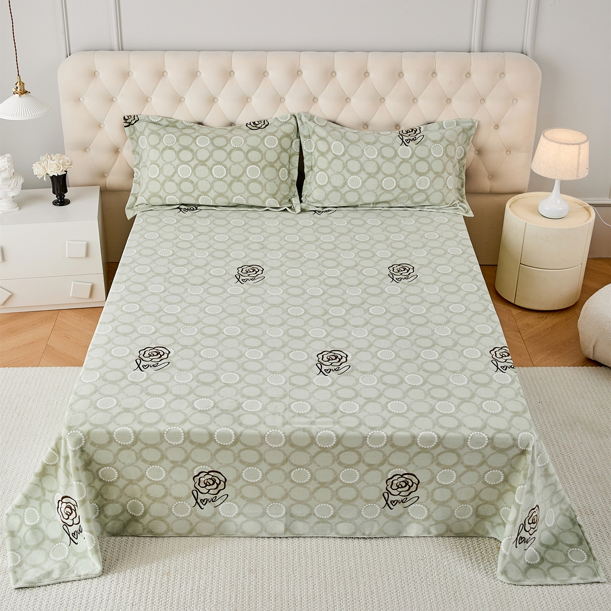 锦罗绣 2025新款230克牛奶绒印花单床单 等待