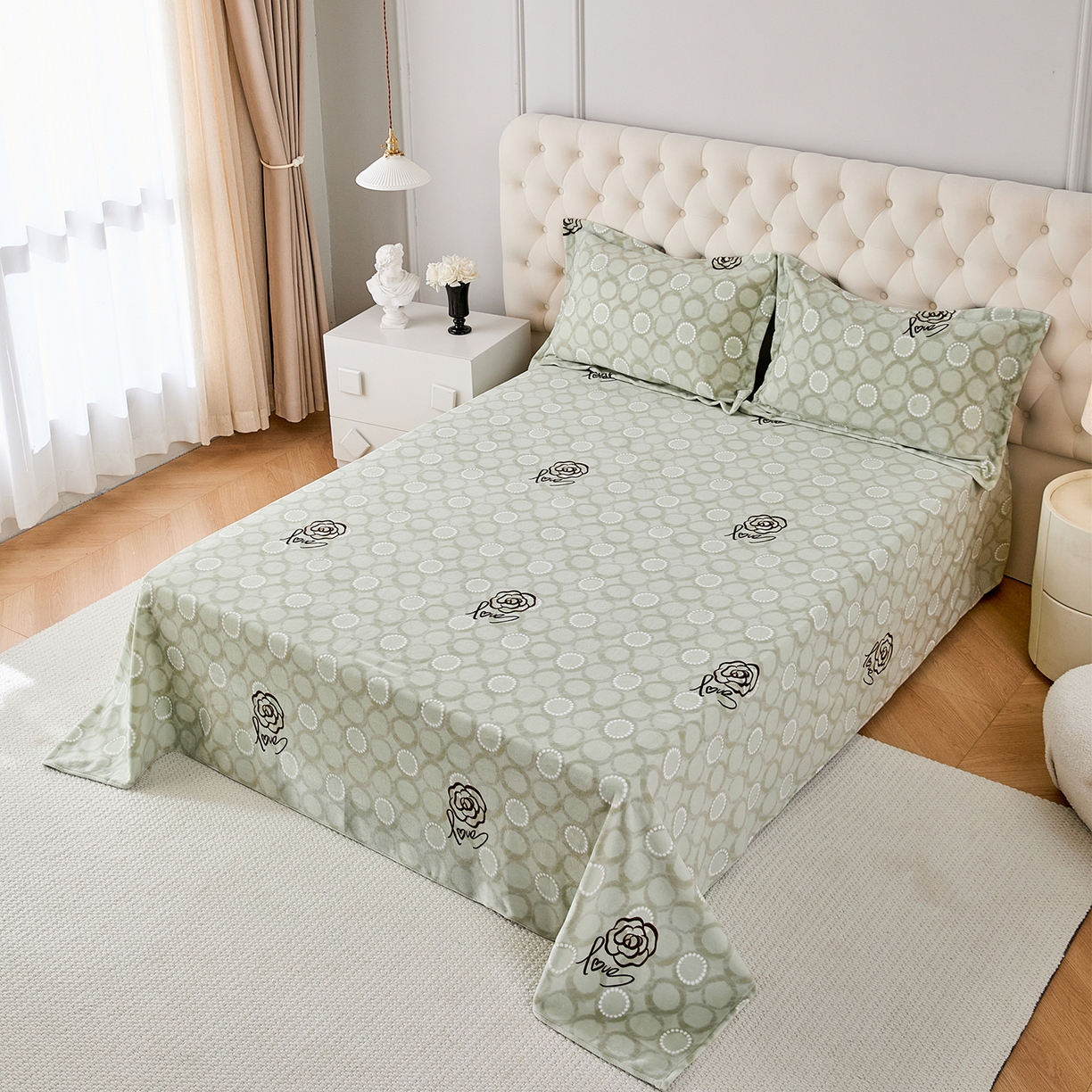 91家纺网 家纺一手货源 找家纺 锦罗绣 2025新款230克牛奶绒印花单床单 等待