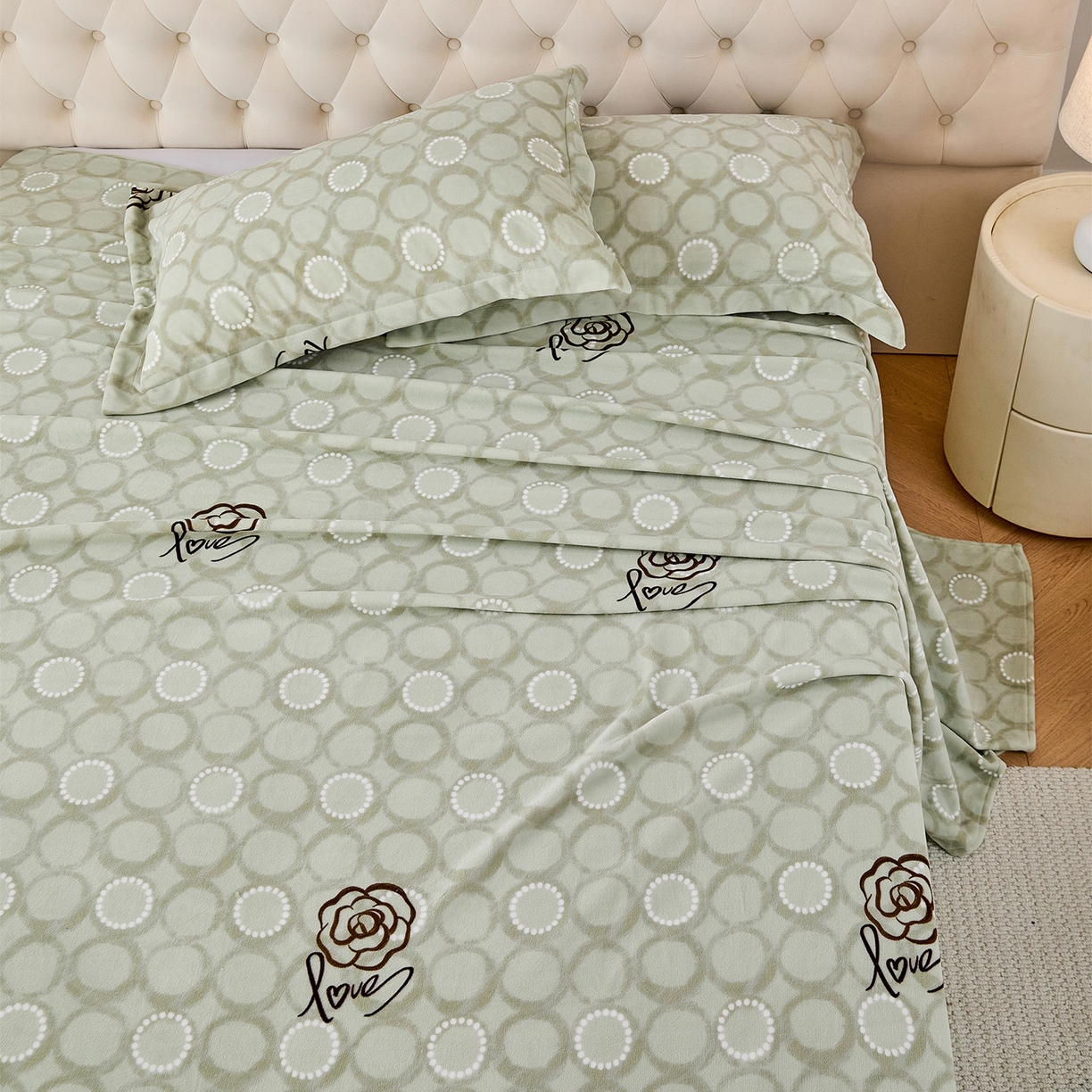 91家纺网 家纺一手货源 找家纺 锦罗绣 2025新款230克牛奶绒印花单床单 等待