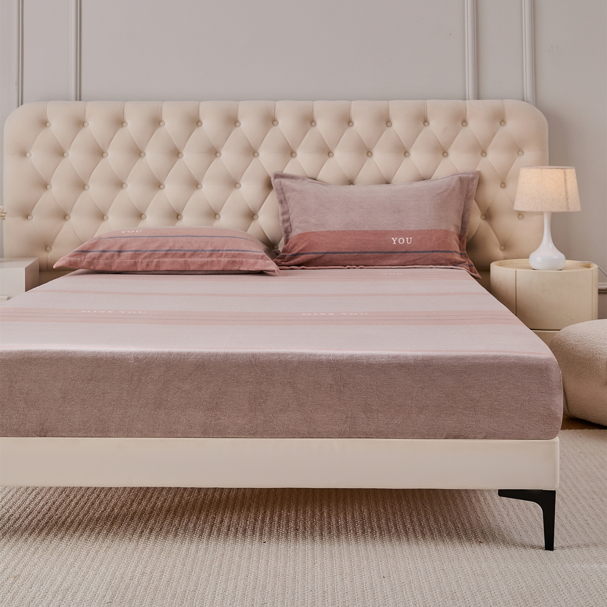 91家纺网 家纺一手货源 找家纺 （总）锦罗绣 2025新款230克牛奶绒印花单床笠