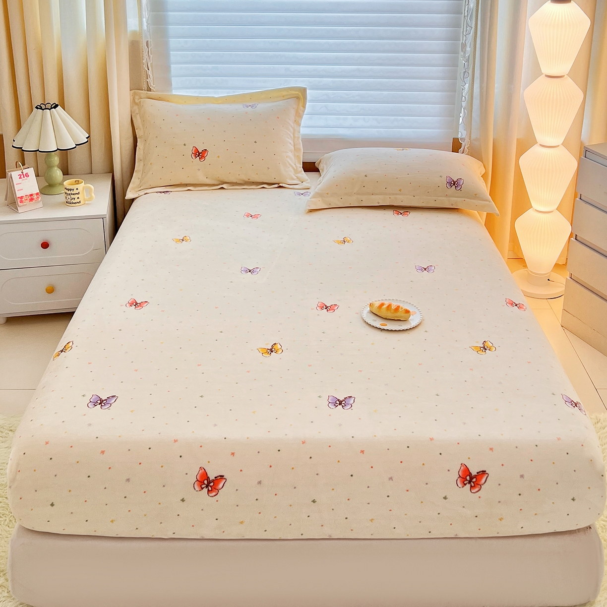 91家纺网 家纺一手货源 找家纺 （总）锦罗绣 2025新款230克牛奶绒印花单床笠