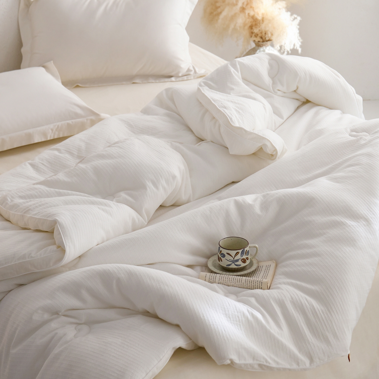 91家纺网 家纺一手货源 找家纺 （总）纪梵茜 2025新款李官奇正品授权80%大豆纤维拉链子母被芯二合一双胎被子全棉四季被纯棉冬被