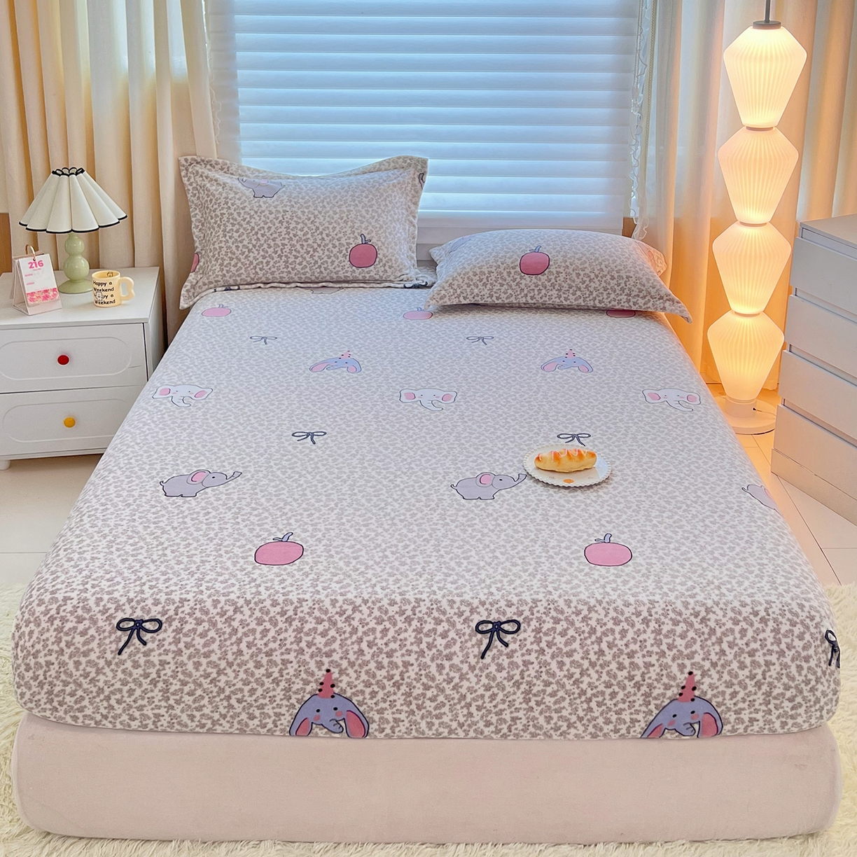 91家纺网 家纺一手货源 找家纺 （总）锦罗绣 2025新款230克牛奶绒印花单床笠