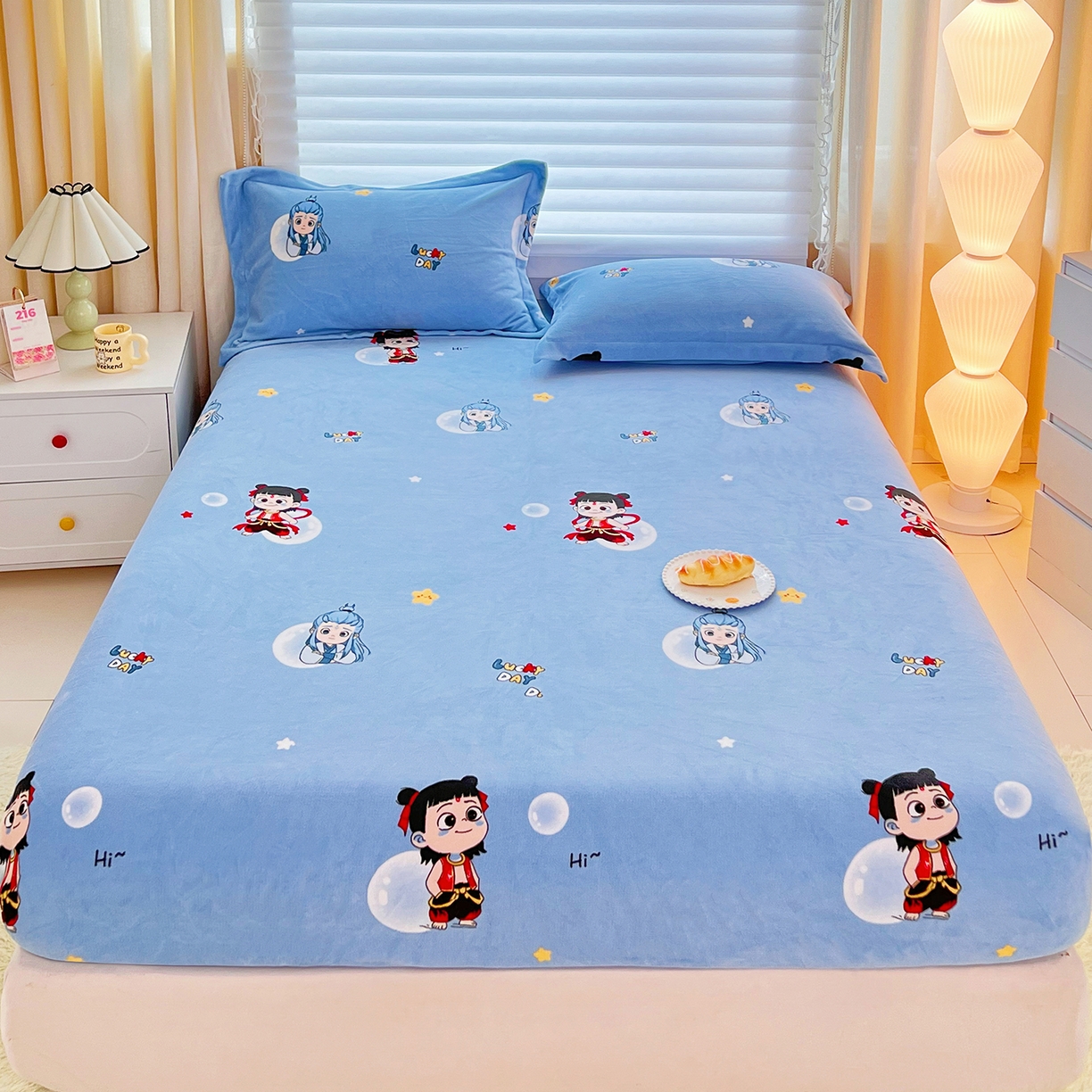 91家纺网 家纺一手货源 找家纺 （总）锦罗绣 2025新款230克牛奶绒印花单床笠