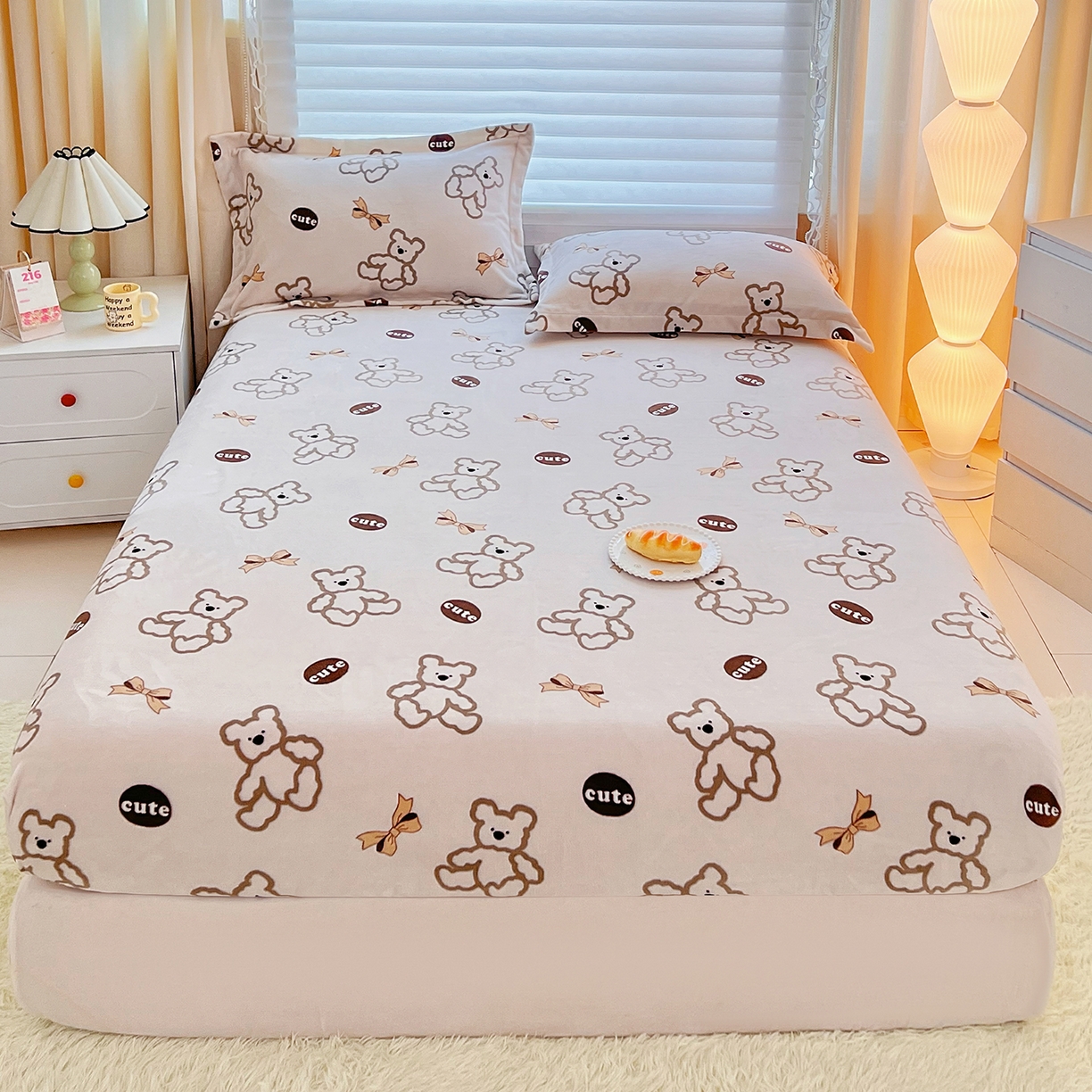 91家纺网 家纺一手货源 找家纺 （总）锦罗绣 2025新款230克牛奶绒印花单床笠