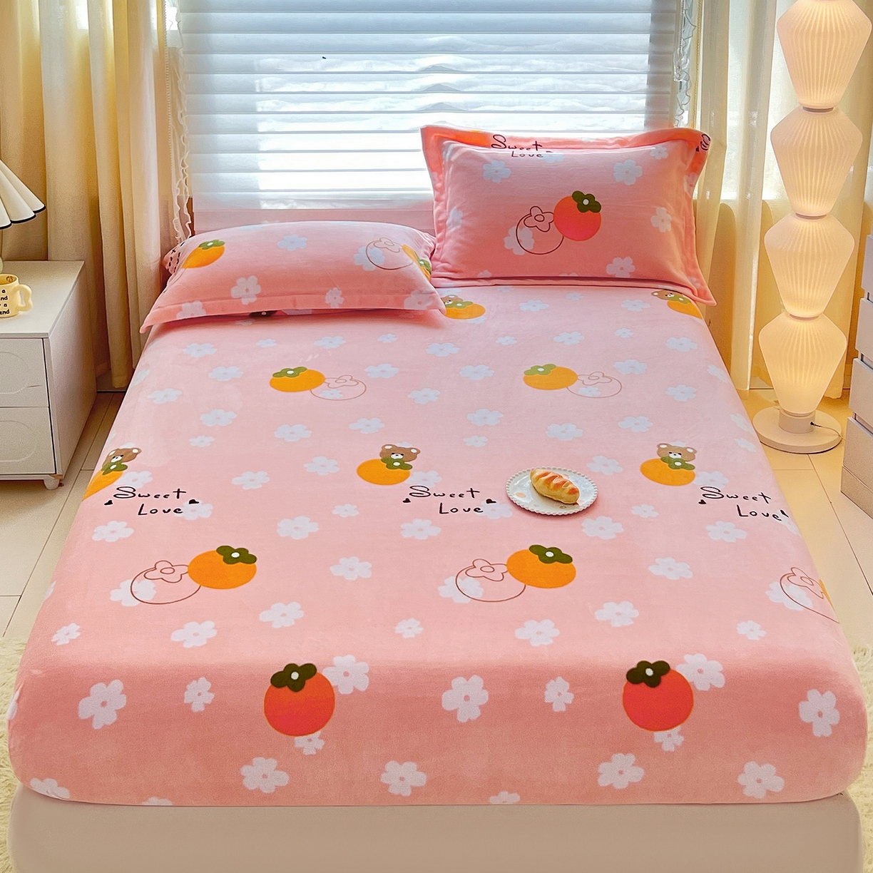 91家纺网 家纺一手货源 找家纺 （总）锦罗绣 2025新款230克牛奶绒印花单床笠