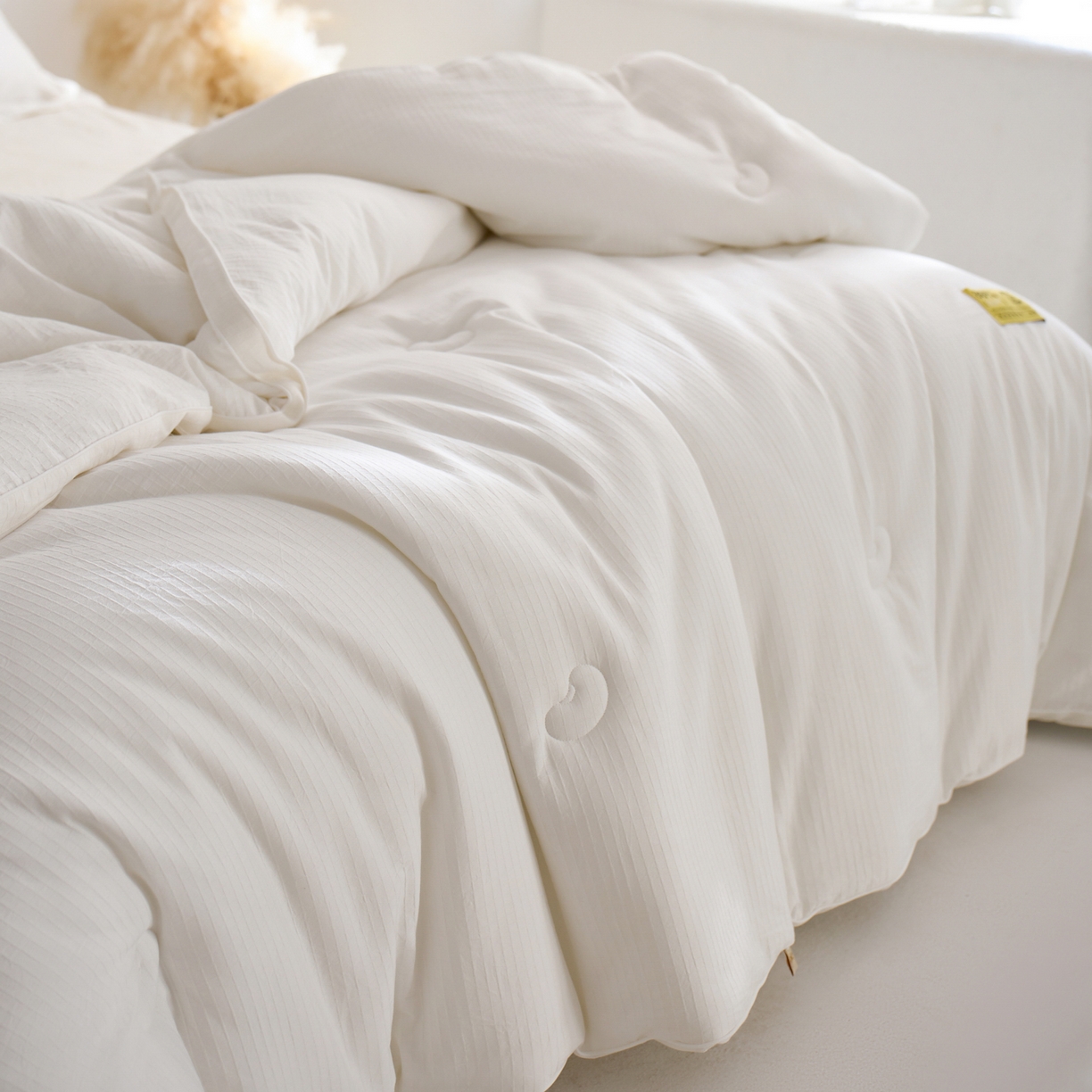 91家纺网 家纺一手货源 找家纺 纪梵茜 2025新款李官奇正品授权80%大豆纤维拉链子母被芯二合一双胎被子全棉四季被纯棉冬被 大豆被-蔓格