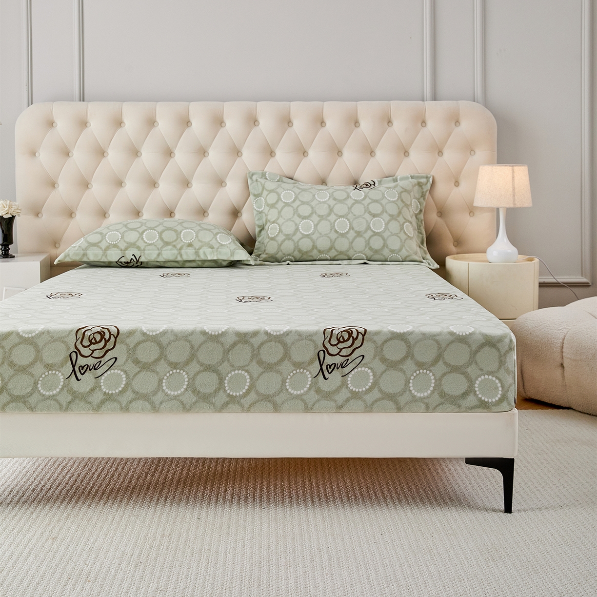 91家纺网 家纺一手货源 找家纺 锦罗绣 2025新款230克牛奶绒印花单床笠 等待