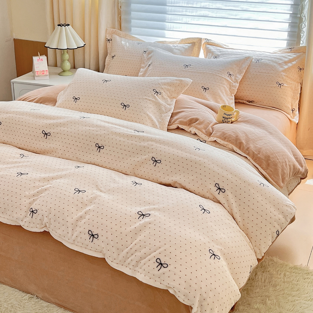 91家纺网 家纺一手货源 找家纺 （总）锦罗绣 2025新款230克牛奶绒印花四件套