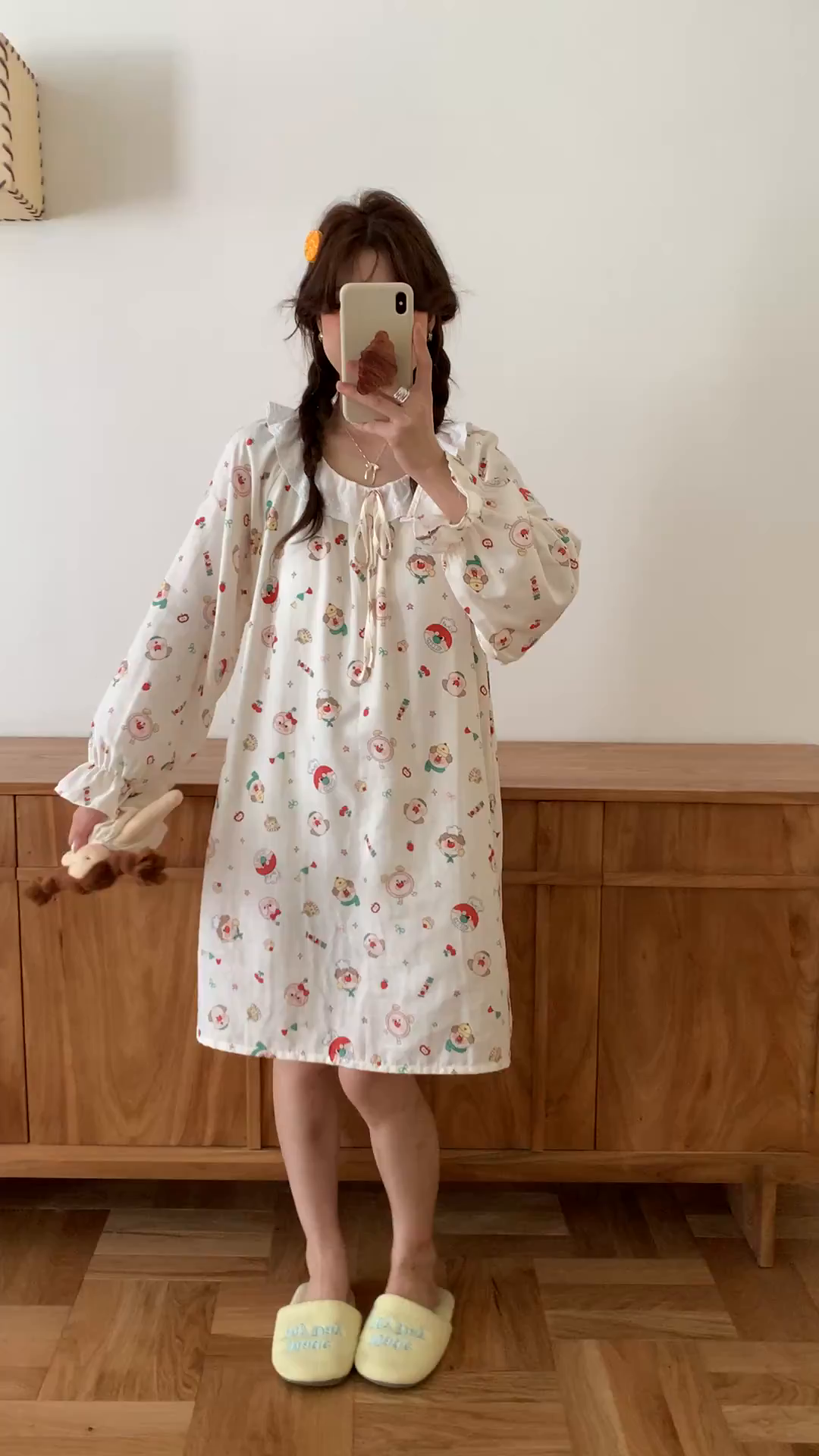 91家纺网 家纺一手货源 找家纺 纽约生活 2025新款系绳胸垫蕾丝裙 面包超人