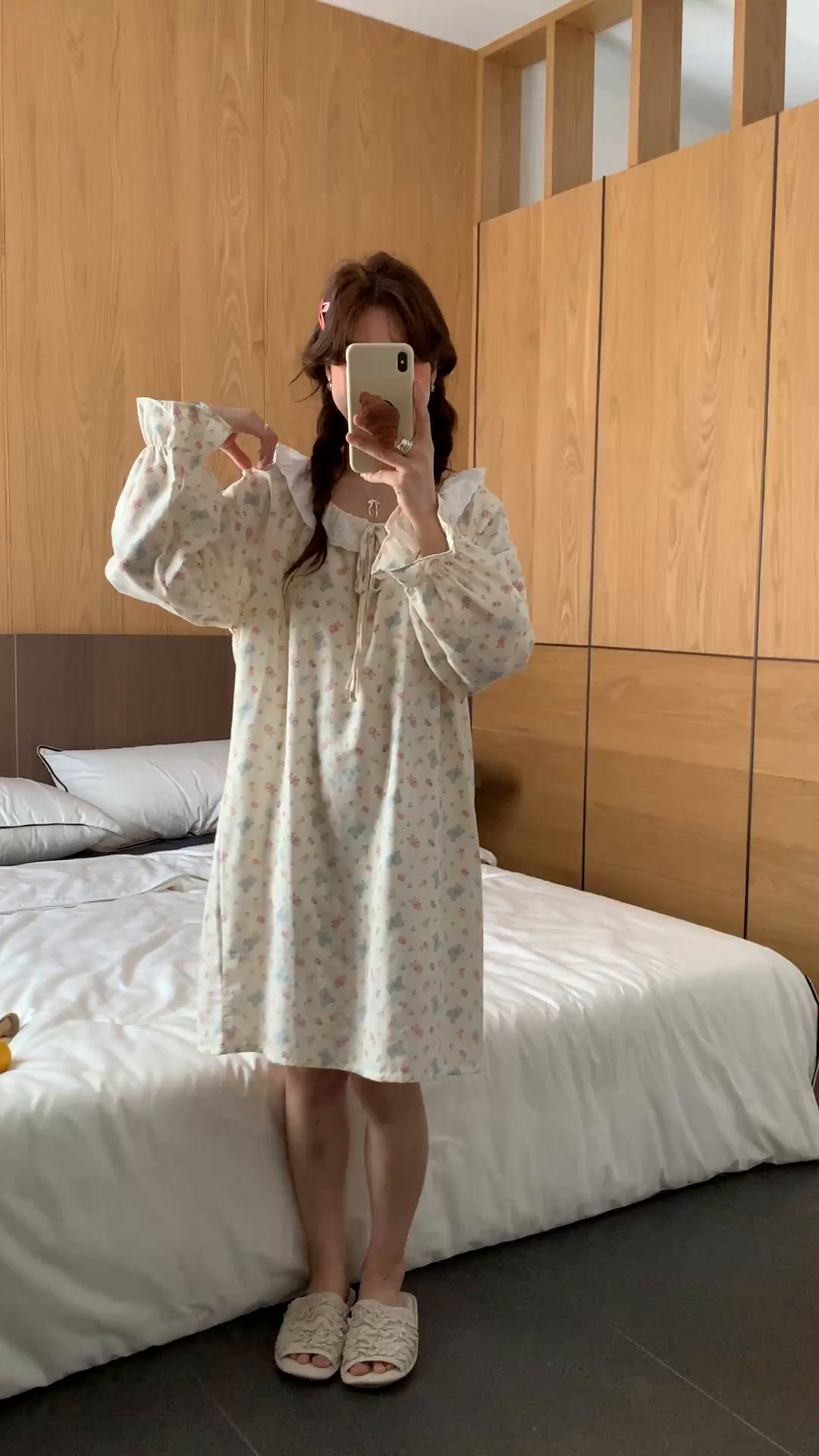 91家纺网 家纺一手货源 找家纺 纽约生活 2025新款系绳胸垫蕾丝裙 糖果小熊