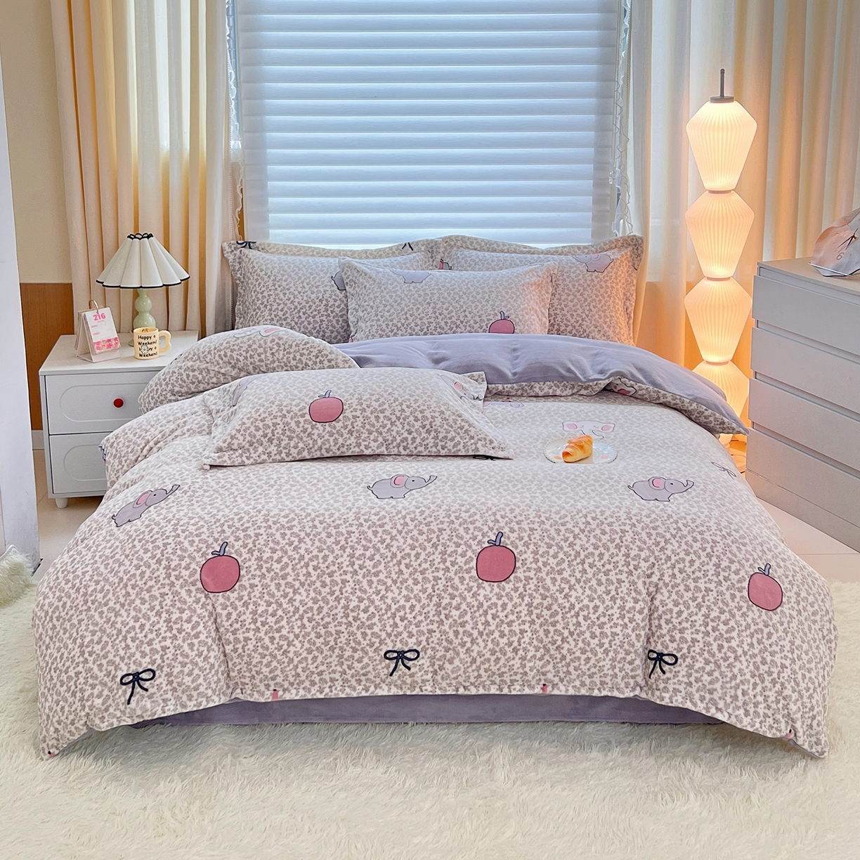 91家纺网 家纺一手货源 找家纺 （总）锦罗绣 2025新款230克牛奶绒印花四件套