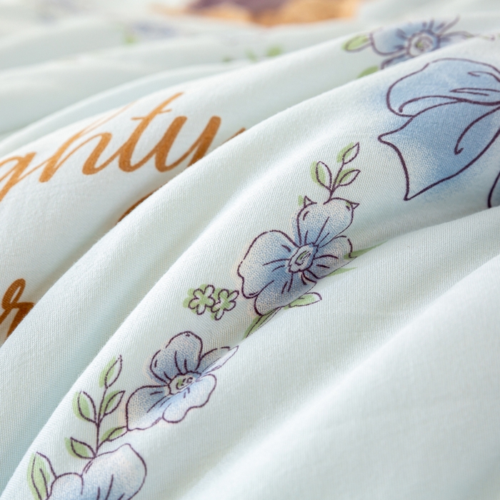 91家纺网 家纺一手货源 找家纺 美梦之都 2025新款A类水洗豆豆绒印花大豆被子被芯 小熊乐园