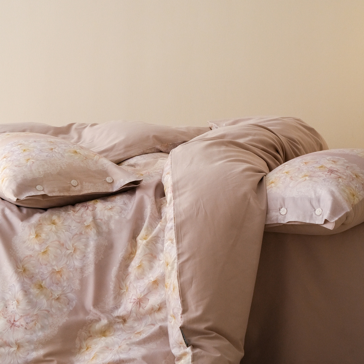 91家纺网 家纺一手货源 找家纺 三味舒屋 2025新款黄金棉磨毛数码印花四件套 磨毛喜礼