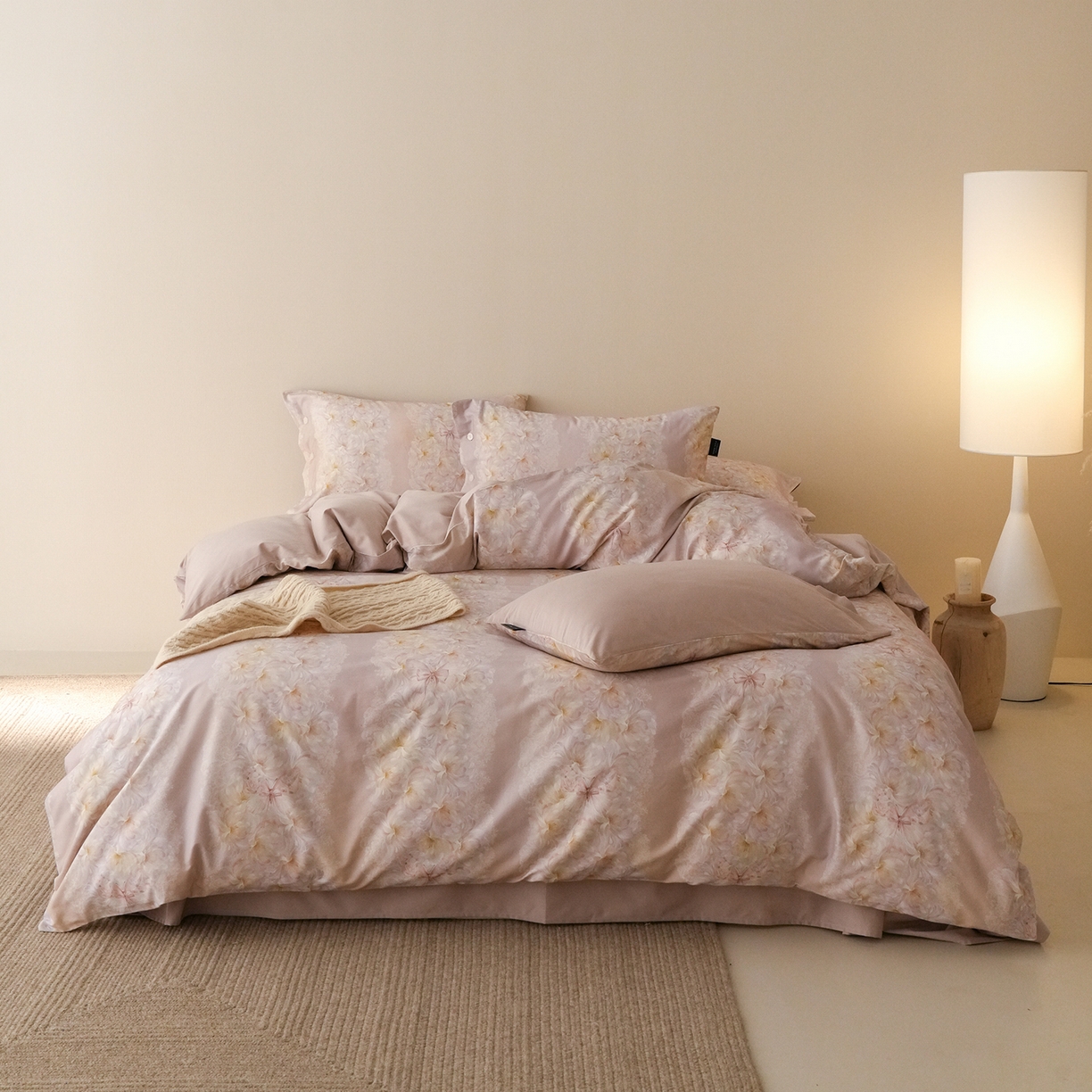 91家纺网 家纺一手货源 找家纺 三味舒屋 2025新款黄金棉磨毛数码印花四件套 磨毛喜礼