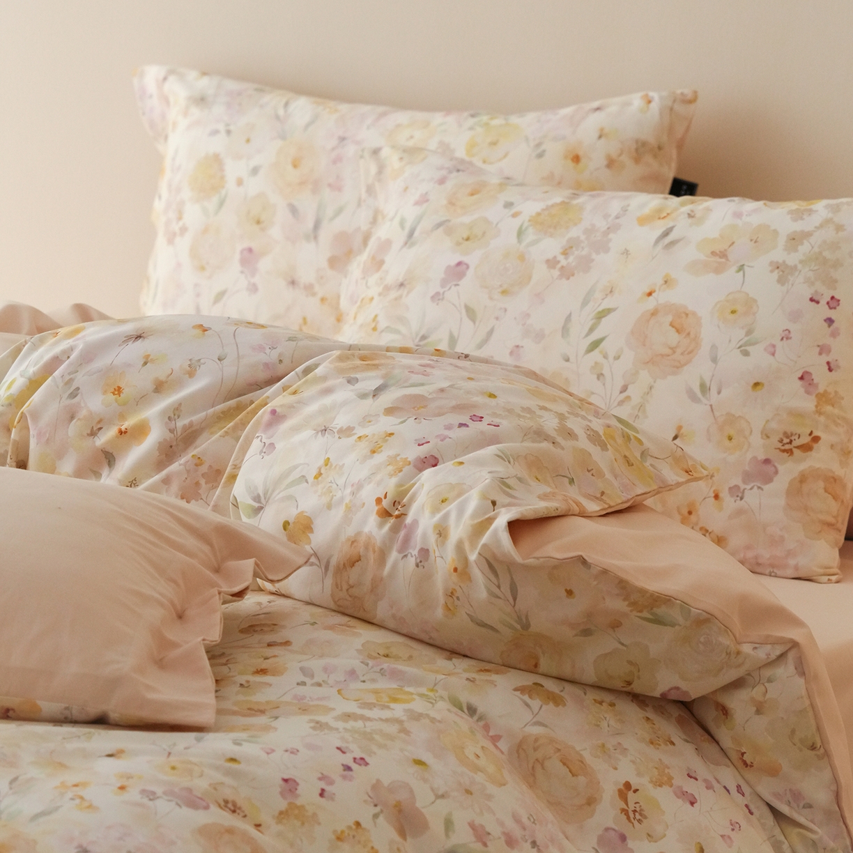 91家纺网 家纺一手货源 找家纺 三味舒屋 2025新款黄金棉磨毛数码印花四件套 磨毛悦夏