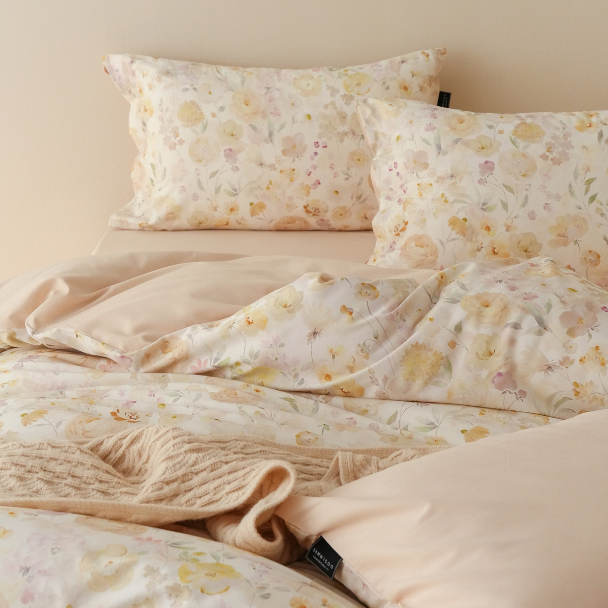 91家纺网 家纺一手货源 找家纺 三味舒屋 2025新款黄金棉磨毛数码印花四件套 磨毛悦夏