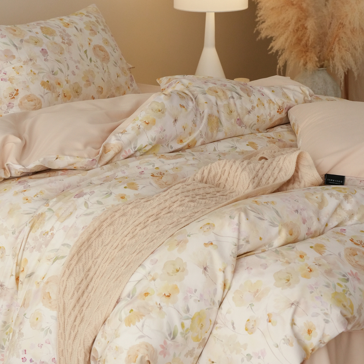 91家纺网 家纺一手货源 找家纺 三味舒屋 2025新款黄金棉磨毛数码印花四件套 磨毛悦夏