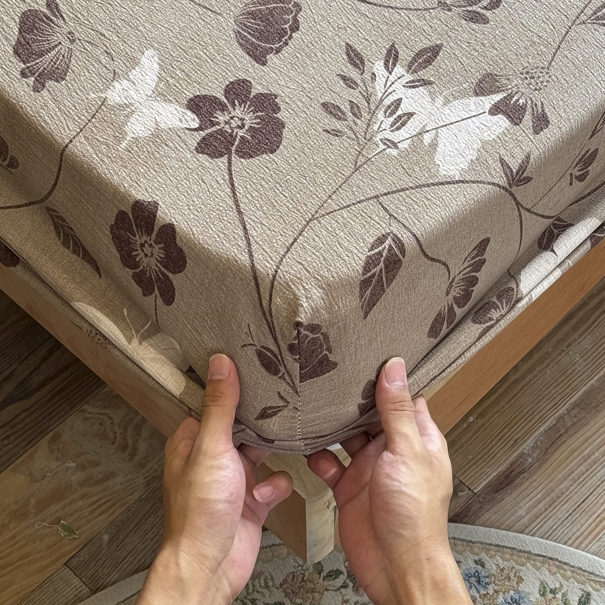 91家纺网 家纺一手货源 找家纺 （总）仟网汇 2025新款高克重水洗亚麻复古原麻床笠