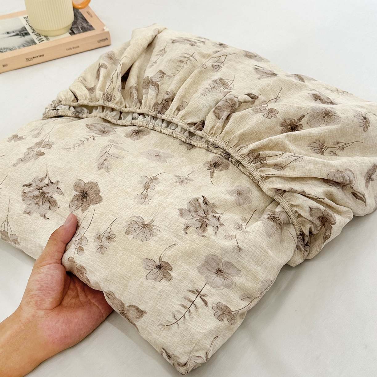 91家纺网 家纺一手货源 找家纺 （总）仟网汇 2025新款高克重水洗亚麻复古原麻床笠