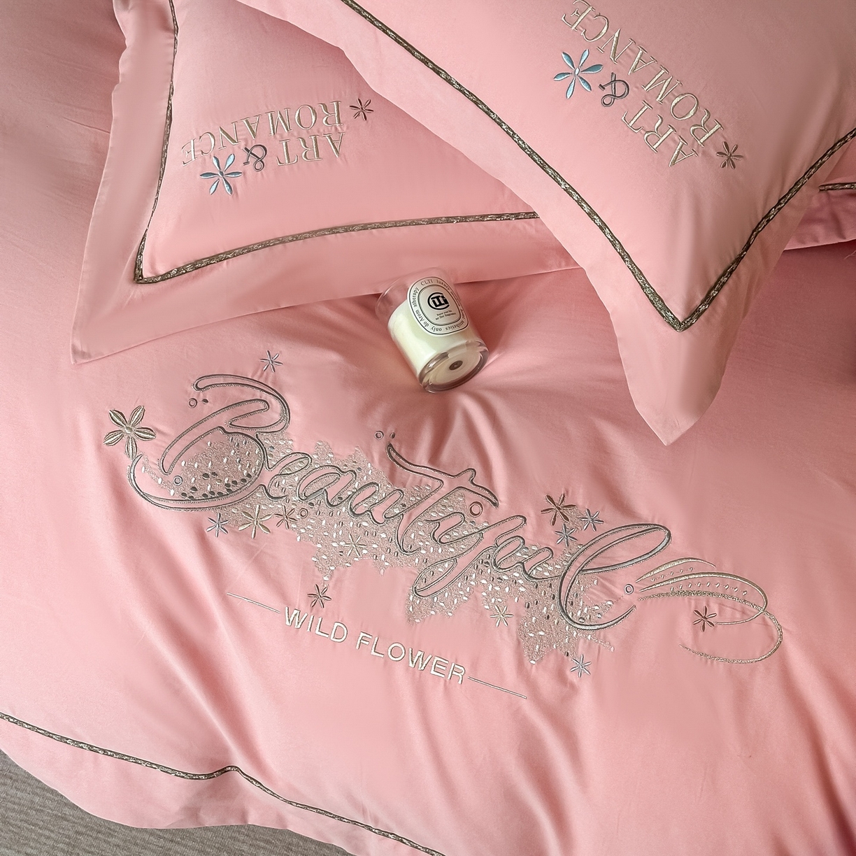 91家纺网 家纺一手货源 找家纺 （总）博之洋婚庆 2025新款全棉纯棉长绒棉贡缎磨毛刺绣四件套不掉毛【高端礼盒】绽放系列