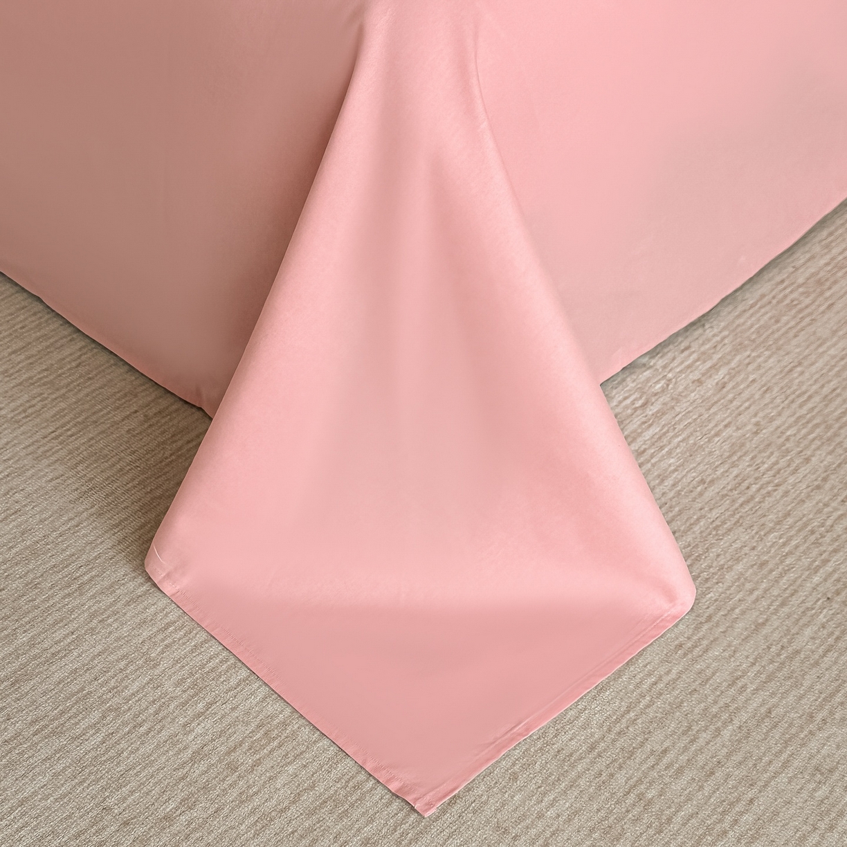 91家纺网 家纺一手货源 找家纺 博之洋婚庆 2025新款全棉纯棉长绒棉贡缎磨毛刺绣四件套不掉毛【高端礼盒】绽放系列 粉豆沙