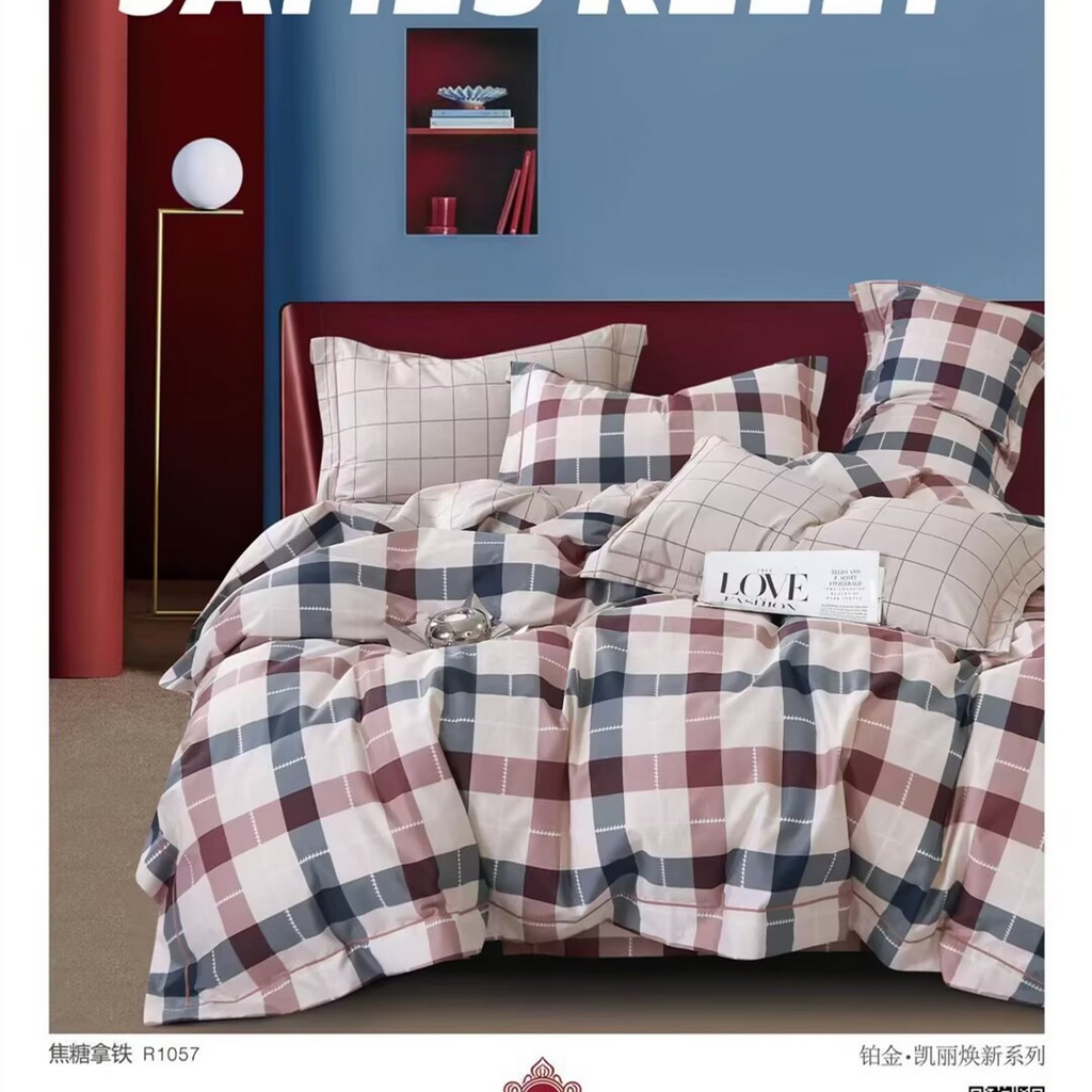 91家纺网 家纺一手货源 找家纺 （总）未来家居 JAMES KELLY （铂金凯丽）2025新款40支13376全棉印染铂金四件套