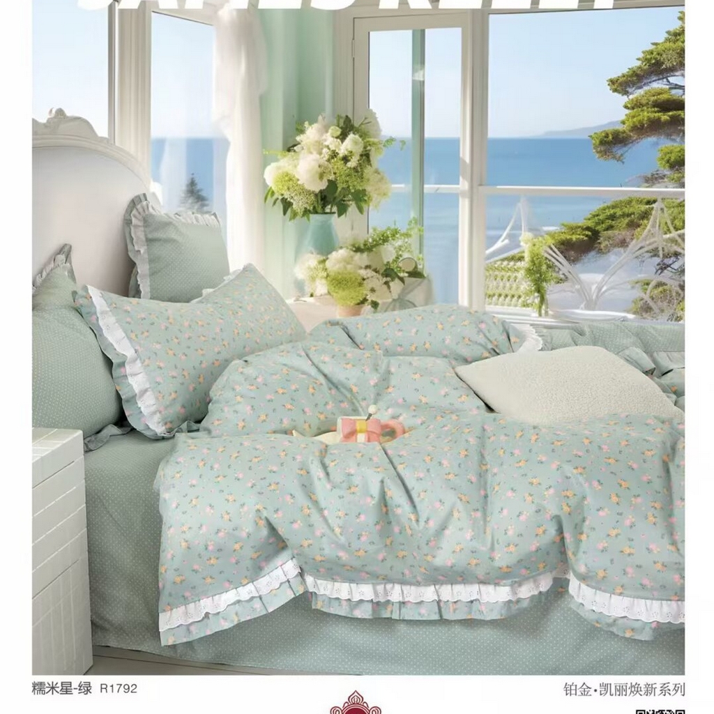 91家纺网 家纺一手货源 找家纺 （总）未来家居 JAMES KELLY （铂金凯丽）2025新款40支13376全棉印染铂金四件套