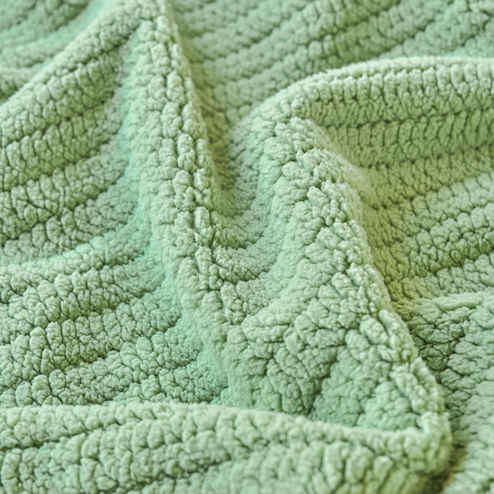 91家纺网 家纺一手货源 找家纺 （总）畅畅家纺 2025新款A面编织绒B面兔毛绒纯色春秋冬毛毯盖毯