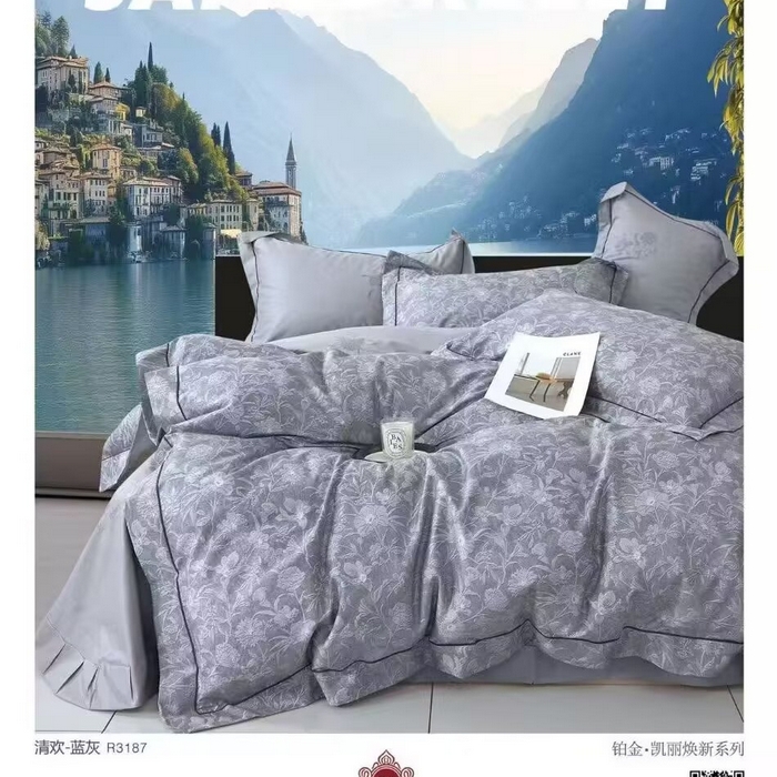 91家纺网 家纺一手货源 找家纺 （总）未来家居 JAMES KELLY （铂金凯丽）2025新款40支13376全棉印染铂金四件套