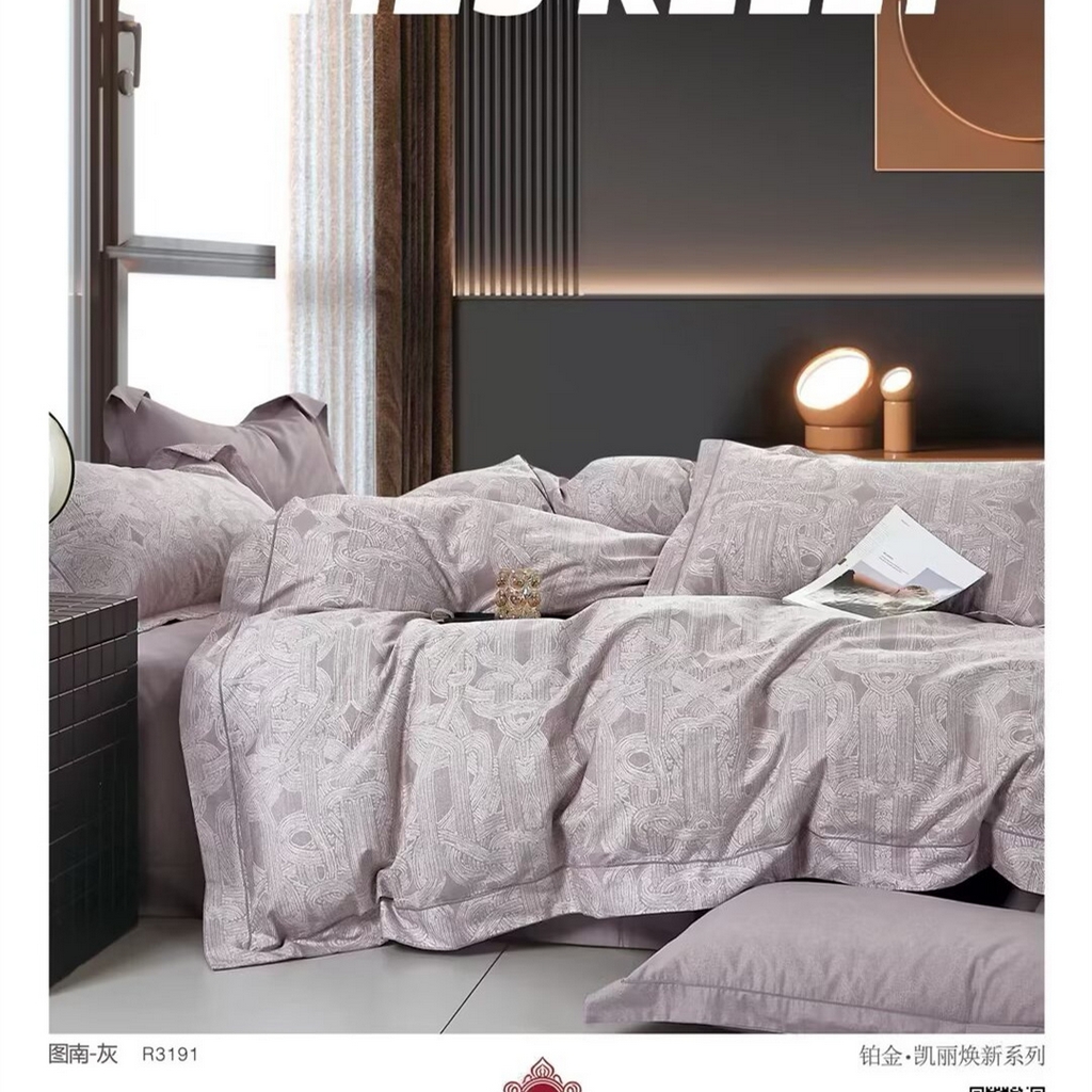 91家纺网 家纺一手货源 找家纺 （总）未来家居 JAMES KELLY （铂金凯丽）2025新款40支13376全棉印染铂金四件套