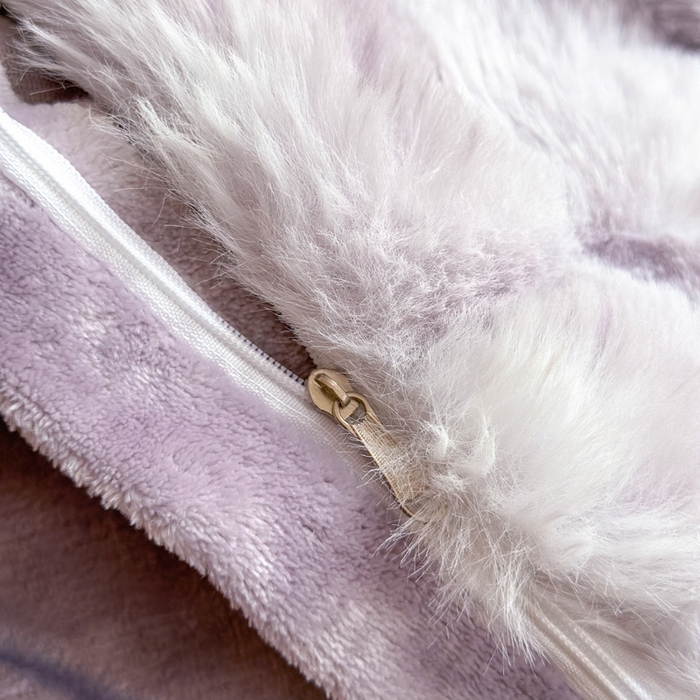 91家纺网 家纺一手货源 找家纺 畅畅家纺 2025新款纯色七彩兔兔绒兔毛绒牛奶绒四件套 七彩-紫