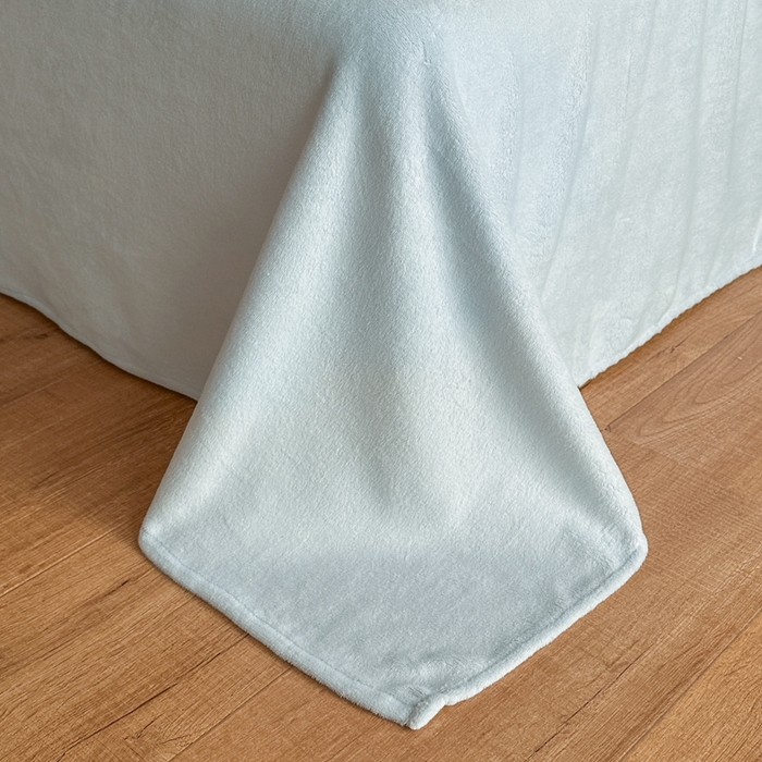 91家纺网 家纺一手货源 找家纺 索飞特家纺 2025新款秋冬法式牛奶绒皱皱边雕花四件套 杏花烟雨-兰