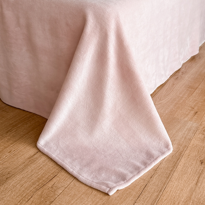 91家纺网 家纺一手货源 找家纺 索飞特家纺 2025新款秋冬法式牛奶绒皱皱边雕花四件套 杏花烟雨-粉