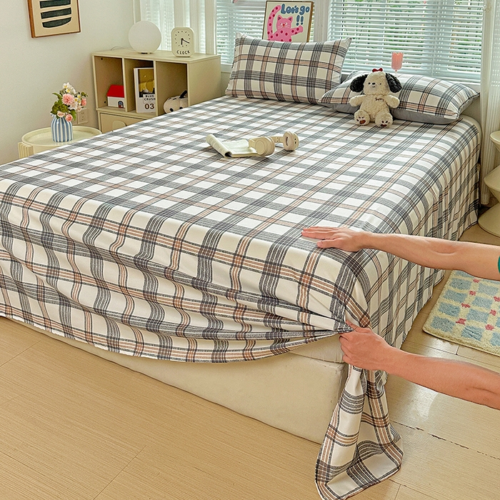 91家纺网 家纺一手货源 找家纺 新印象 2025新款ins博主风亲肤棉单床单床单单品-无印风 苏黎世