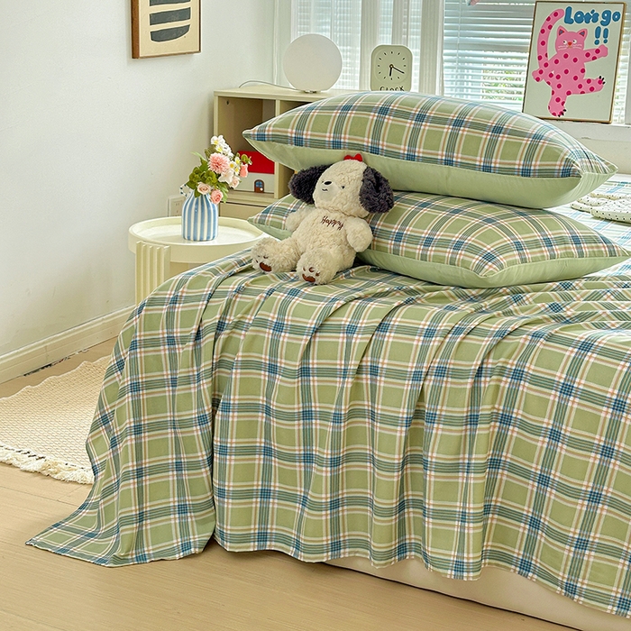 91家纺网 家纺一手货源 找家纺 新印象 2025新款ins博主风亲肤棉单床单床单单品-无印风 奥兰多