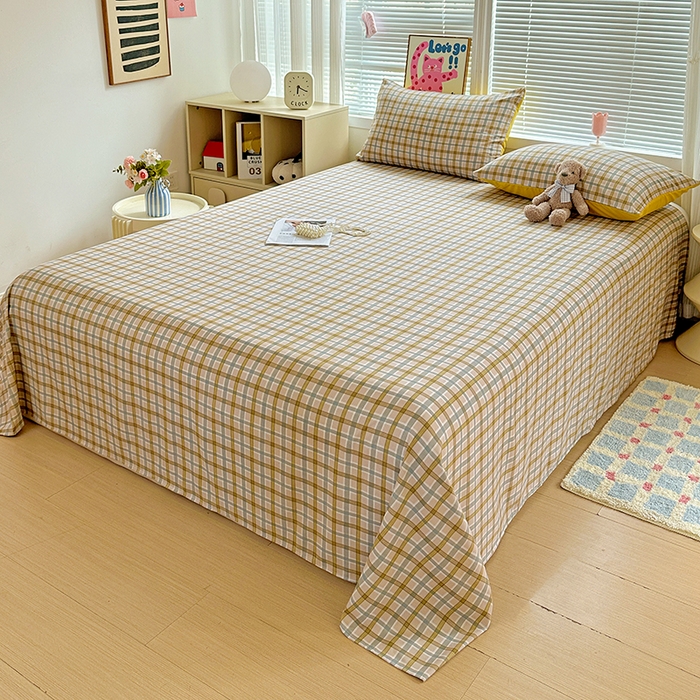 91家纺网 家纺一手货源 找家纺 新印象 2025新款ins博主风亲肤棉单床单床单单品-无印风 比利时