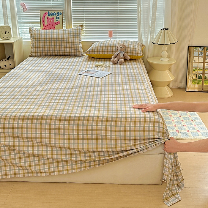 91家纺网 家纺一手货源 找家纺 新印象 2025新款ins博主风亲肤棉单床单床单单品-无印风 比利时