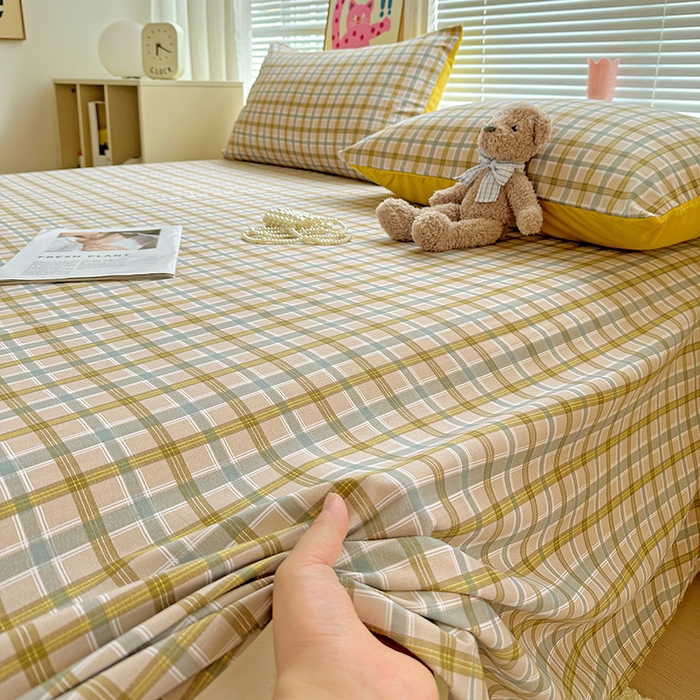 91家纺网 家纺一手货源 找家纺 新印象 2025新款ins博主风亲肤棉单床单床单单品-无印风 比利时