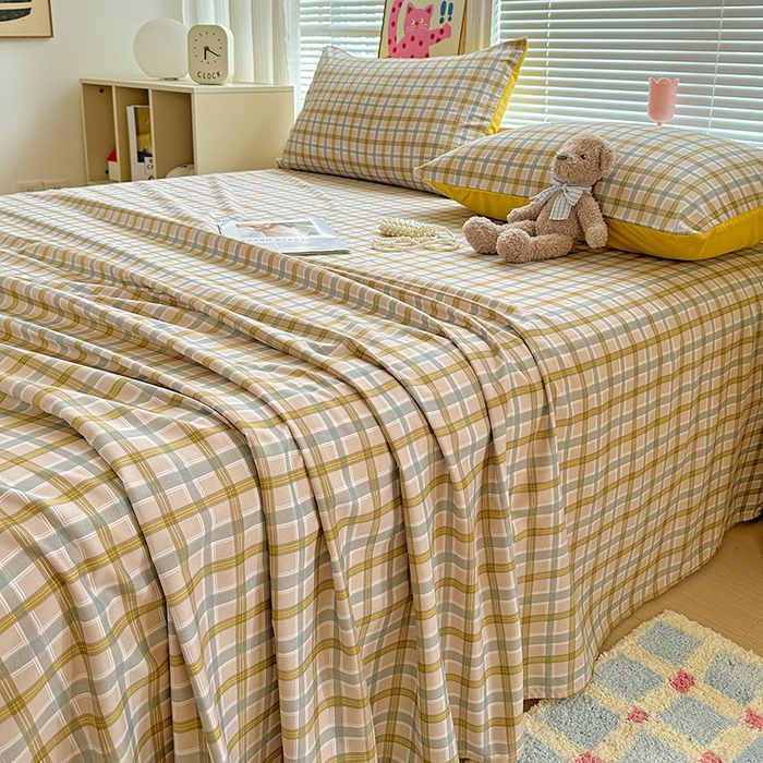 91家纺网 家纺一手货源 找家纺 新印象 2025新款ins博主风亲肤棉单床单床单单品-无印风 比利时