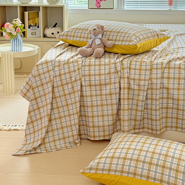 91家纺网 家纺一手货源 找家纺 新印象 2025新款ins博主风亲肤棉单床单床单单品-无印风 比利时