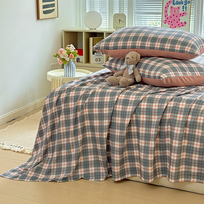 91家纺网 家纺一手货源 找家纺 新印象 2025新款ins博主风亲肤棉单床单床单单品-无印风 开罗