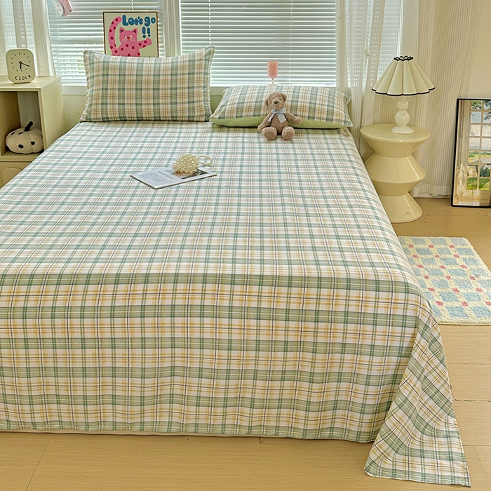 91家纺网 家纺一手货源 找家纺 新印象 2025新款ins博主风亲肤棉单床单床单单品-无印风 卢森堡