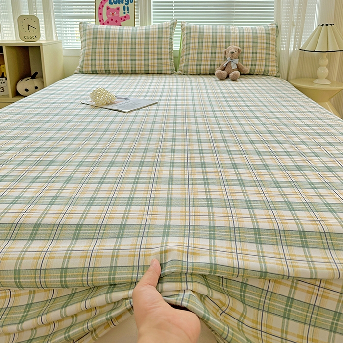 91家纺网 家纺一手货源 找家纺 新印象 2025新款ins博主风亲肤棉单床单床单单品-无印风 卢森堡