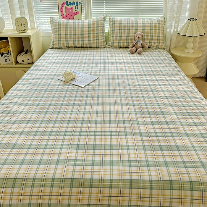 91家纺网 家纺一手货源 找家纺 新印象 2025新款ins博主风亲肤棉单床单床单单品-无印风 卢森堡