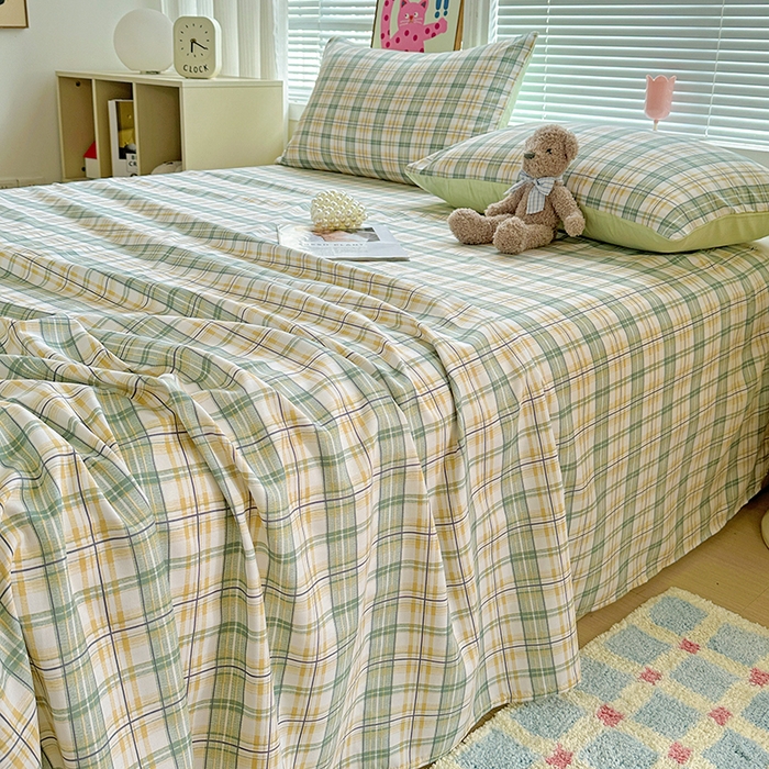 91家纺网 家纺一手货源 找家纺 新印象 2025新款ins博主风亲肤棉单床单床单单品-无印风 卢森堡