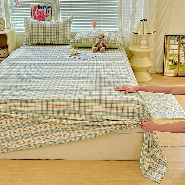 91家纺网 家纺一手货源 找家纺 新印象 2025新款ins博主风亲肤棉单床单床单单品-无印风 卢森堡